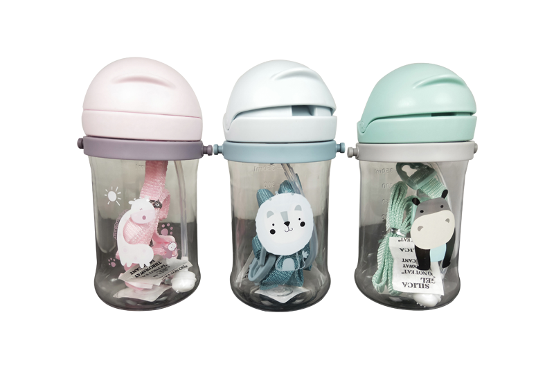Bouteille d'eau pour enfant avec paille, bouteille pour enfants de dessin  animé personnalisé, bouteille de paille pour enfants